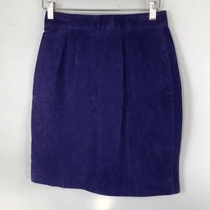 The Limited NWT 100% Leather Women’s Size 10 Purple Lined Pencil Skirt